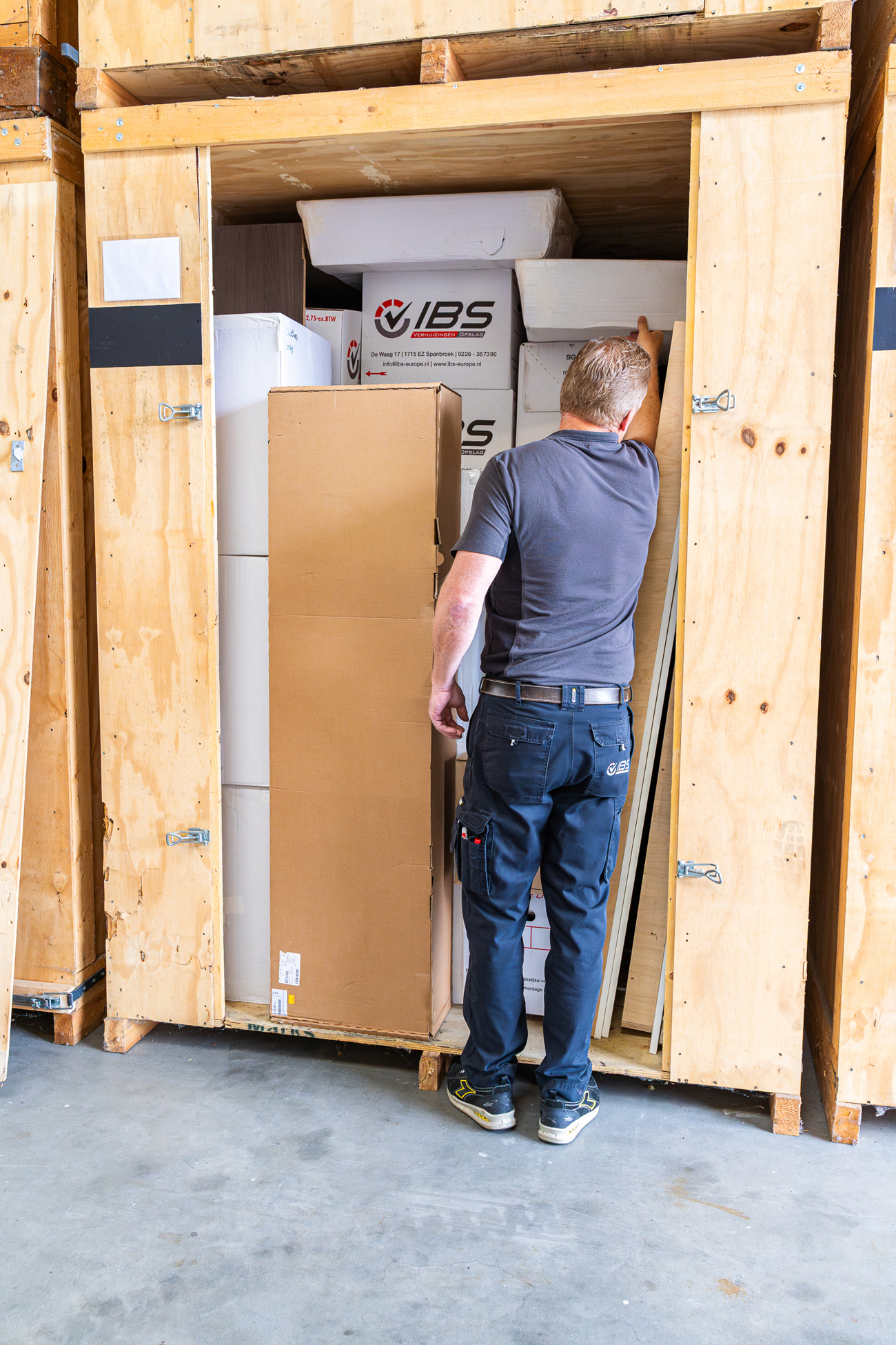 spullen opslaan in opslag